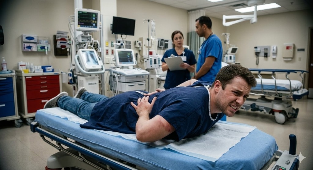 Back and spine injury from a fall